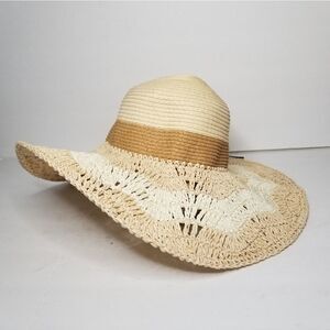 Wilson leather Black Rivet paper hat NWT sun beach vacation hat